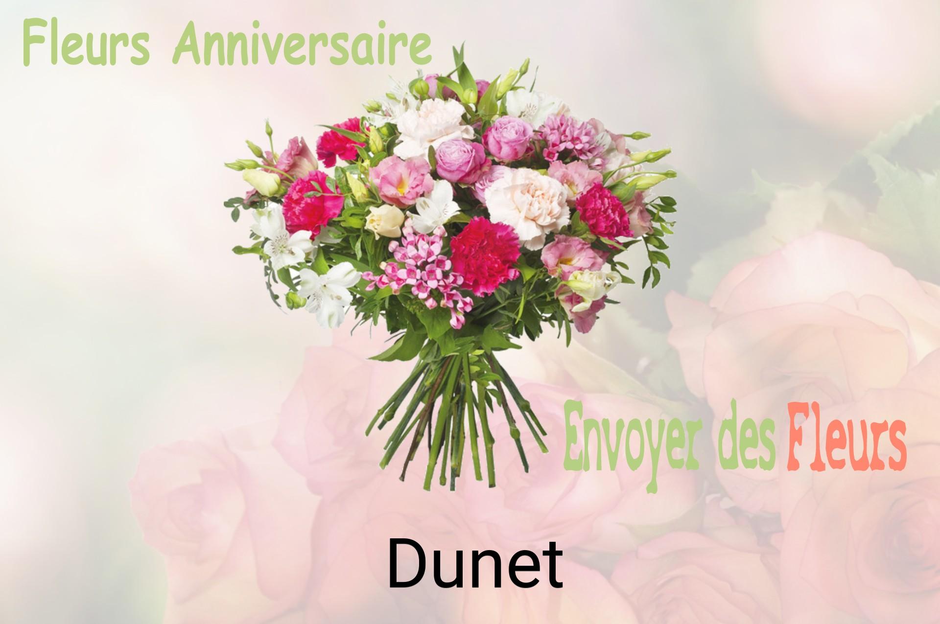Bouquet de fleurs d’anniversaire livré à Dunet